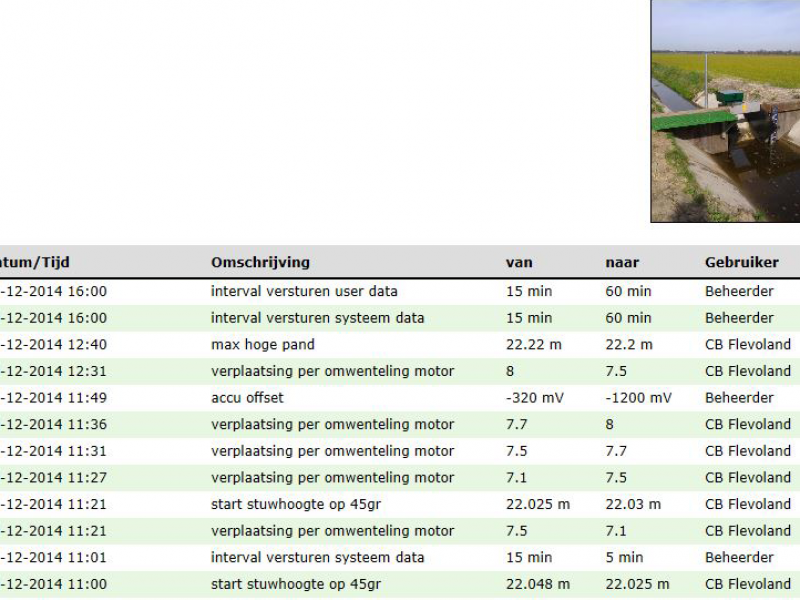 Instellingen Greenbox